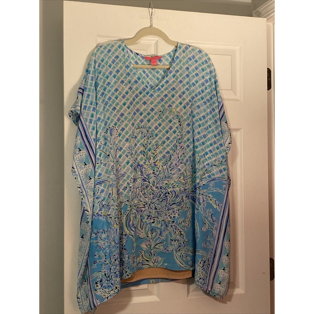 Lilly Pulitzer LindaMarie Silk Caftan size XXS/XS Runs Big